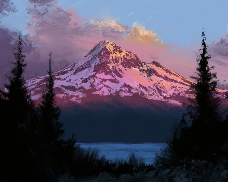 Mt Hood in the Evening