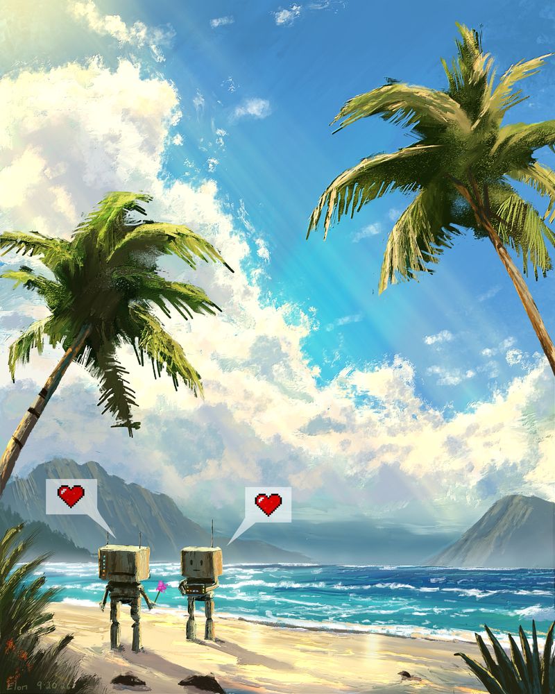 Fundo and Pinker have a beach date